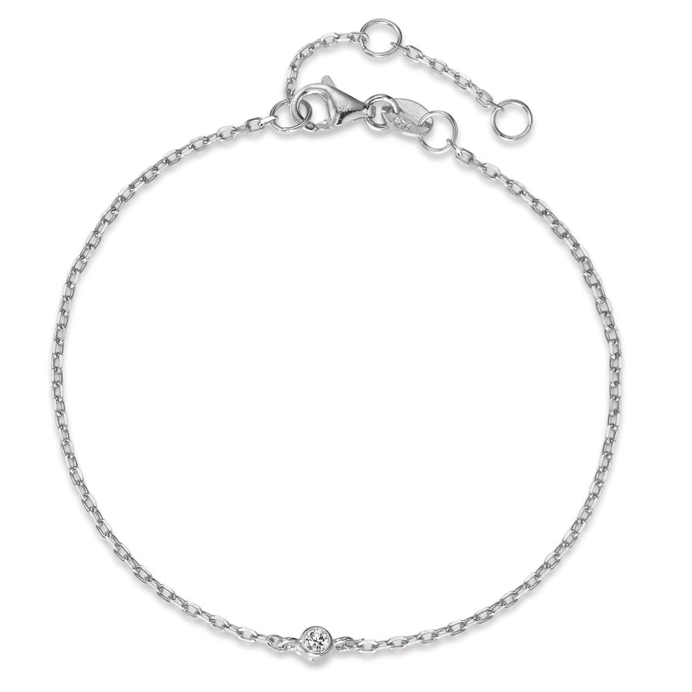 Bracelet Argent Zircone Rhodié 16-19 cm-593526