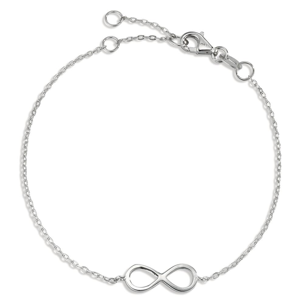 Bracelet Argent Rhodié Infini 15.5-18.5 cm-593546