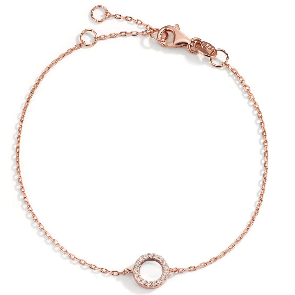 Bracelet Argent Zircone rosé Plaqué or 16-19 cm-593567