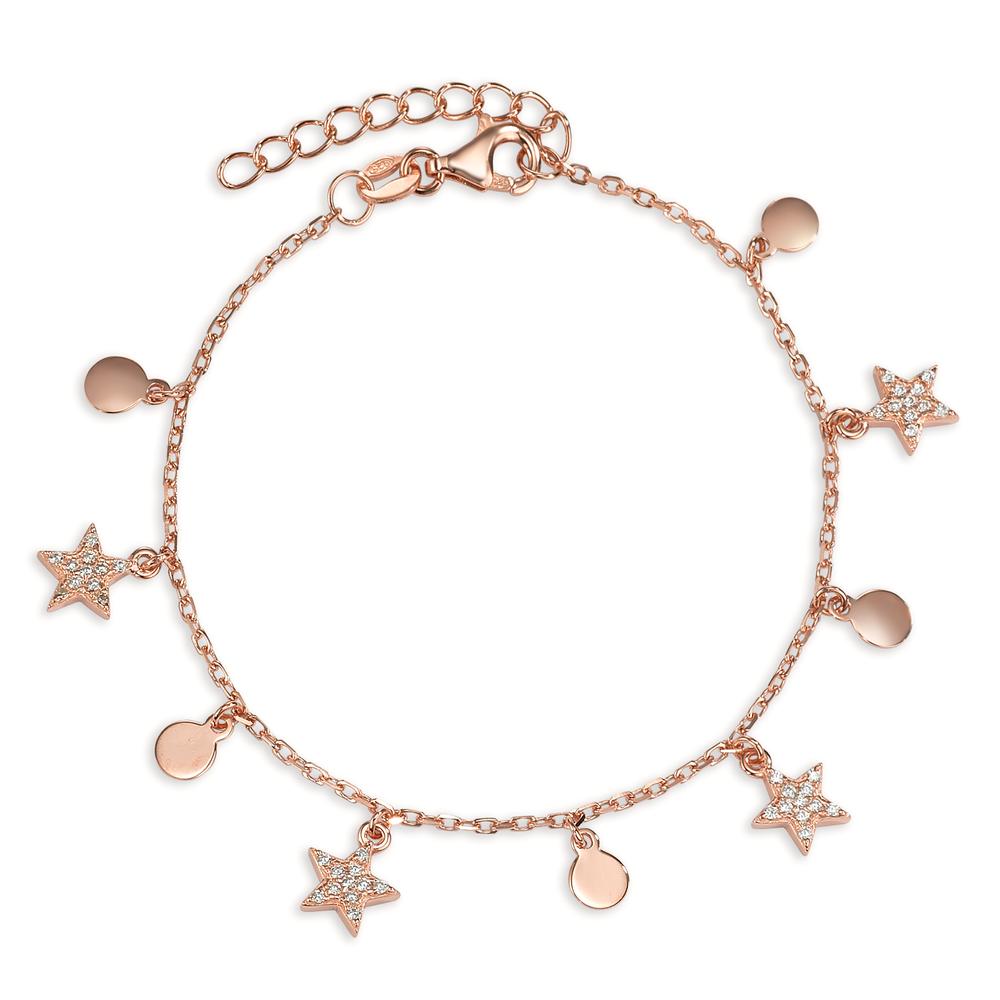 Bracelet Argent Zircone rosé Plaqué or Étoile 16-19 cm-593571