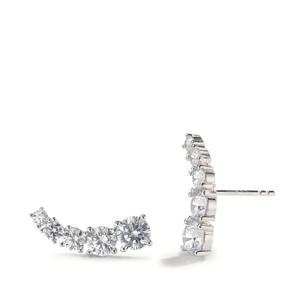 Clous d'oreilles Argent Zircone 10 Pierres Rhodié-593580