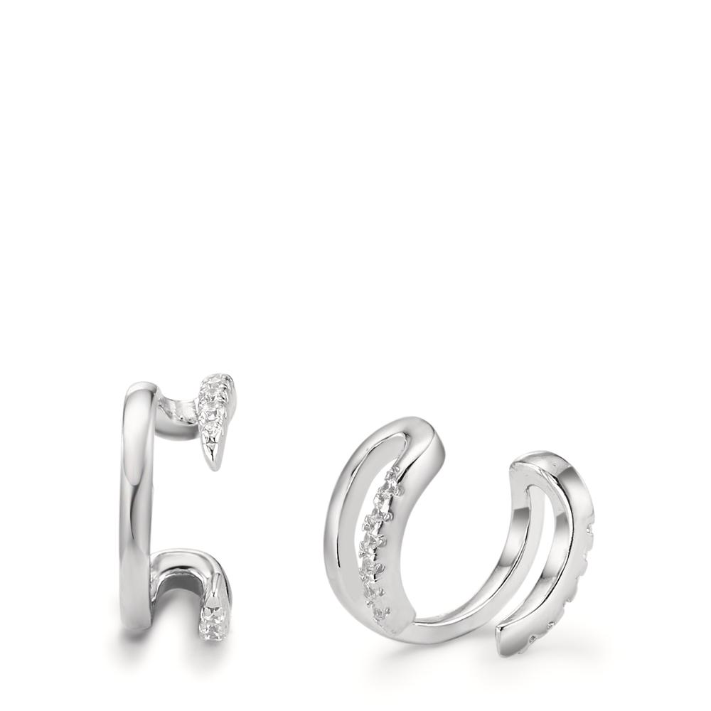 Ear cuff Argent Zircone 24 Pierres Rhodié Ø11.5 mm-593818