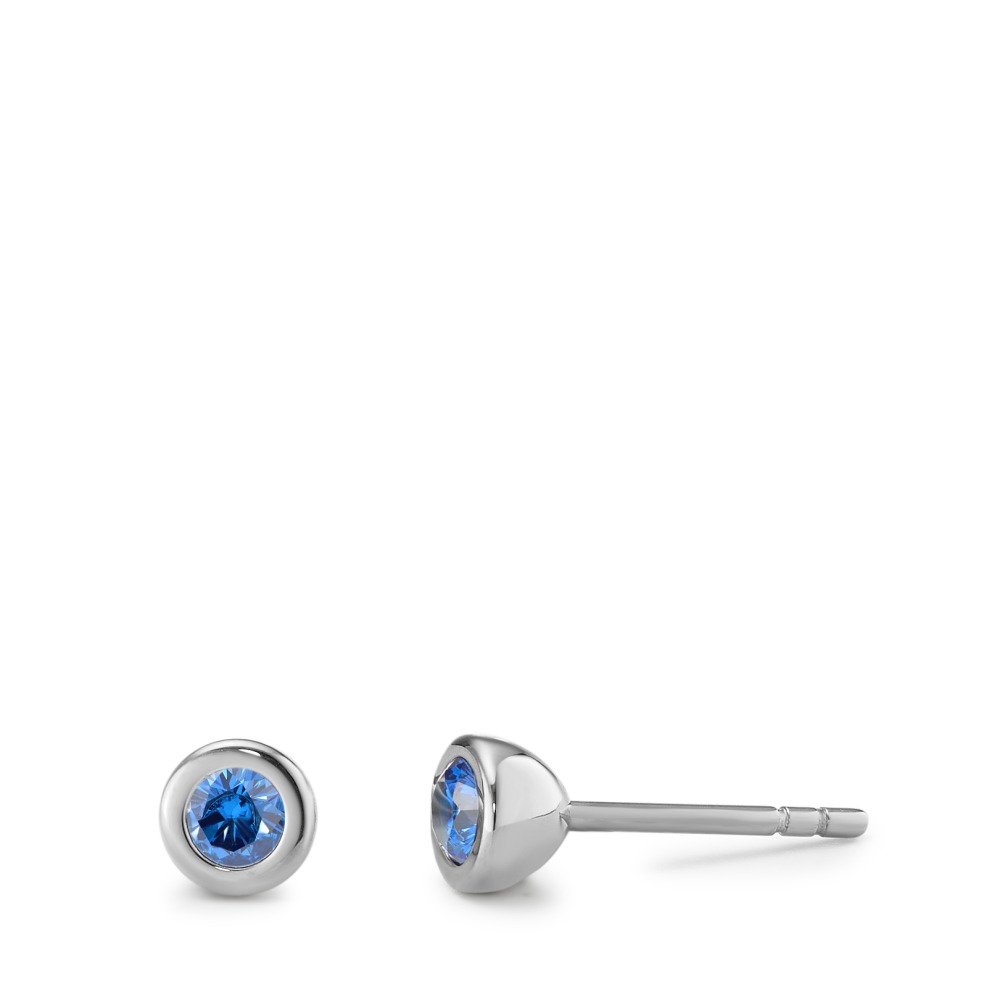 Ohrstecker Joy Edelstahl mit Sky Blue Zirkonia, Ø5mm-593956