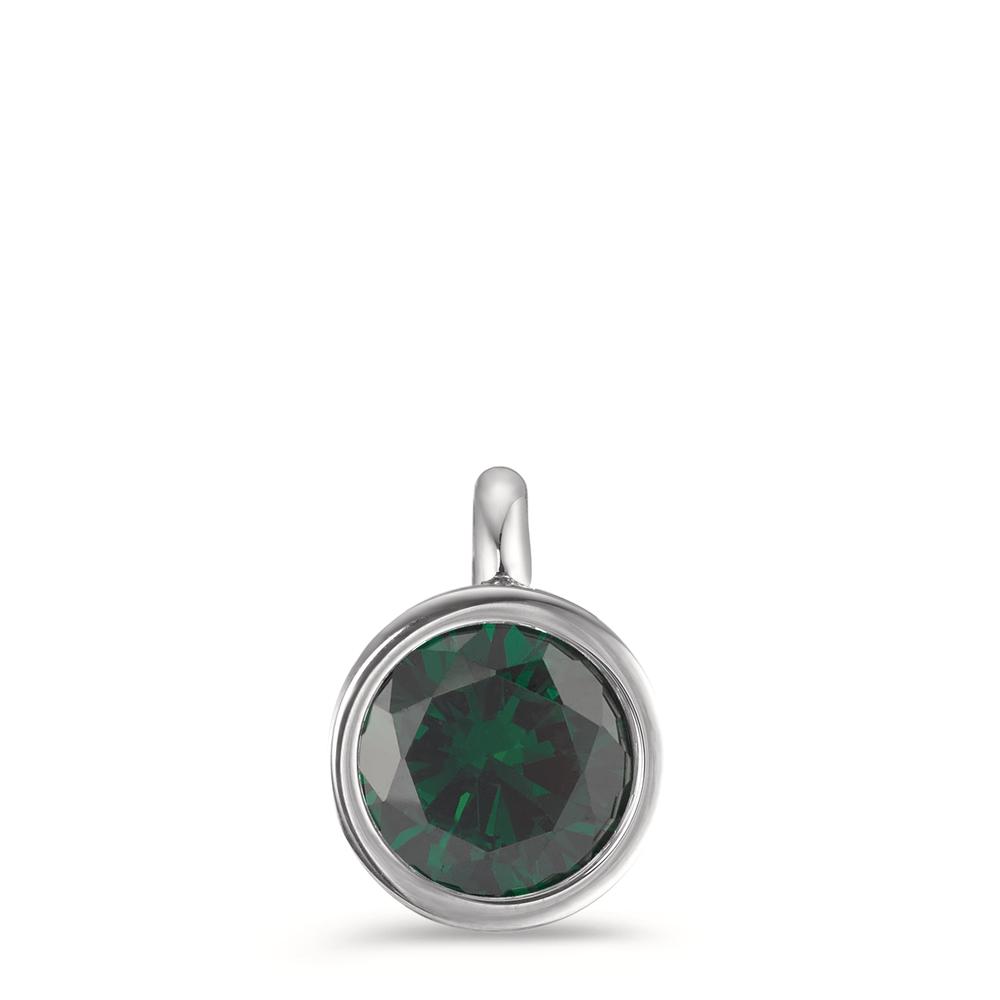 Pendentif Acier inoxydable Zircone vert Ø9.5 mm-594003