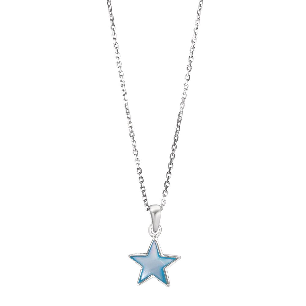 Chaînette avec pendentif Argent Argenté nacre Étoile 40-42 cm Ø10 mm-594123