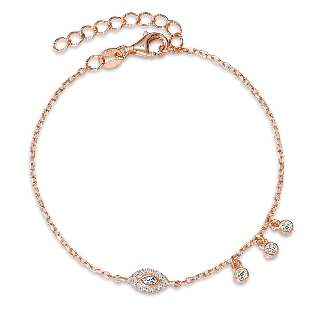 Bracelet Argent Zircone rosé Plaqué or 16-18.5 cm-594397