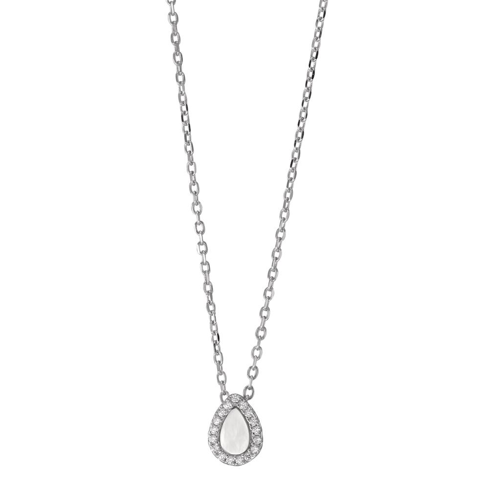 Collier Argent Zircone Rhodié nacre 40-45 cm-594405
