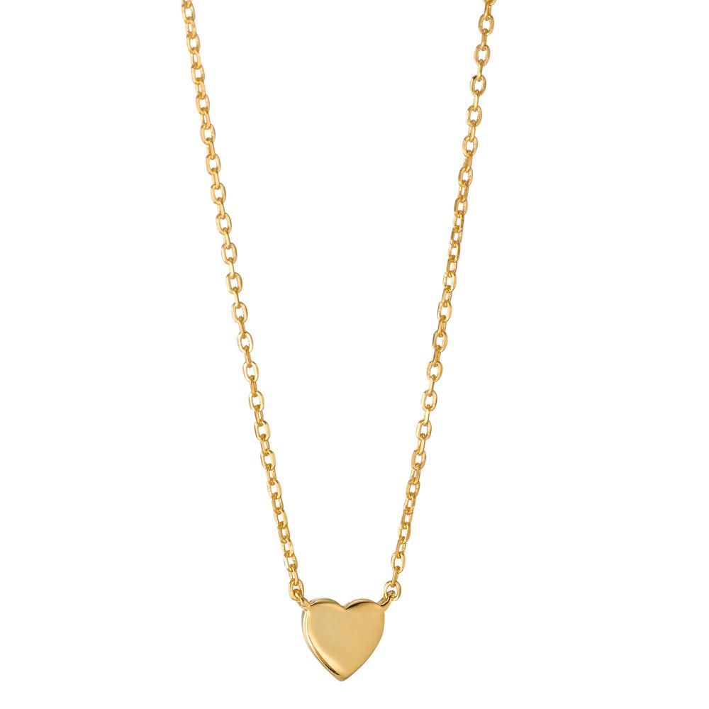 Collier Argent jaune Plaqué or Coeur 40-45 cm-594408