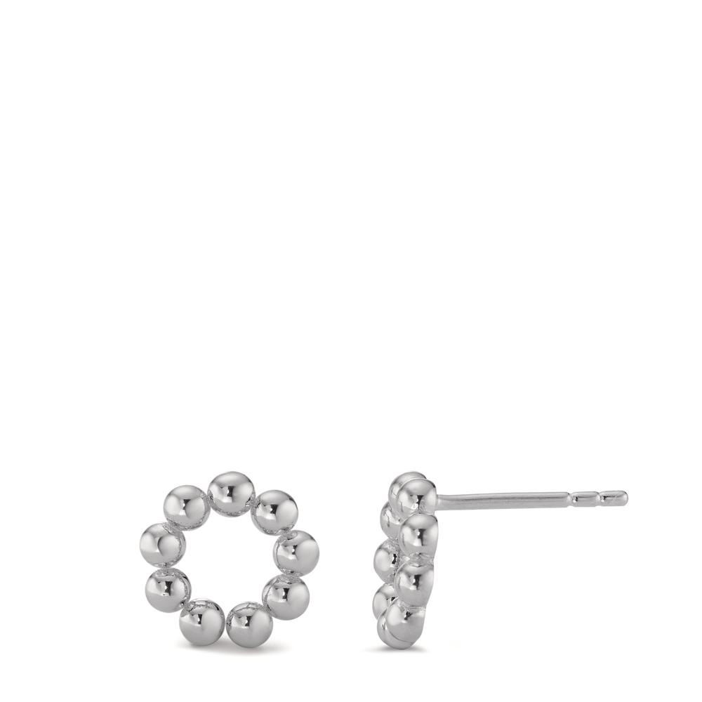 Clous d'oreilles Argent Rhodié Ø9.5 mm-594469