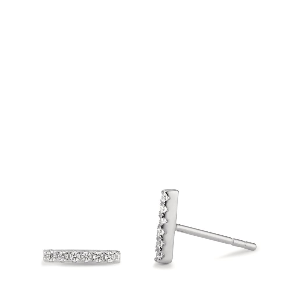 Clous d'oreilles Argent Zircone 12 Pierres Rhodié-594475