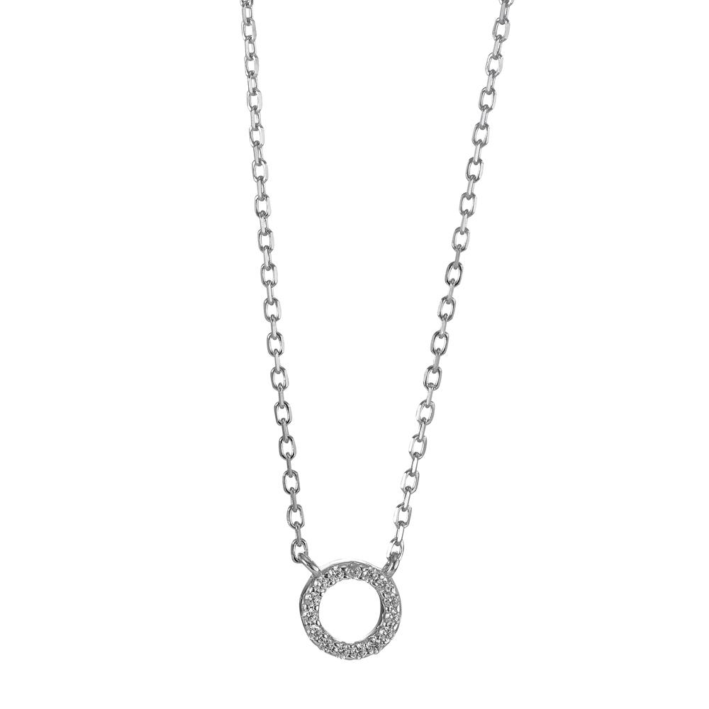 Collier Argent Zircone Rhodié 39-45 cm-594522