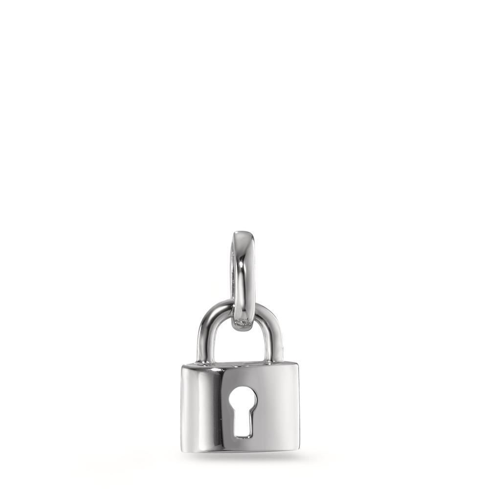 Pendentif Or blanc 9K Serrure-594850