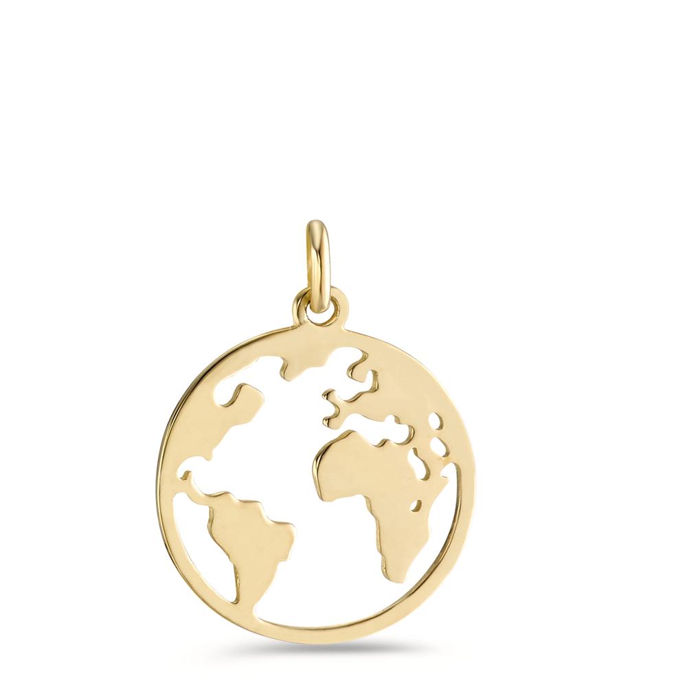 Pendentif Or jaune 9K Globe Ø14 mm-594853