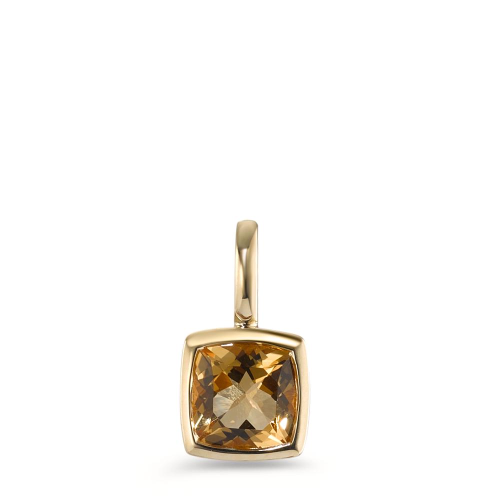 Pendentif Or jaune 9K Citrine Ø6 mm-594885