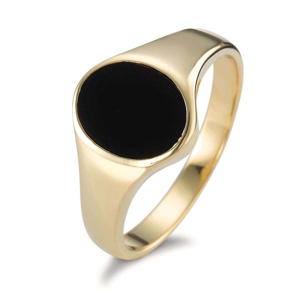 Bague Chevalière Or jaune 375/9 ct. Onyx-594891