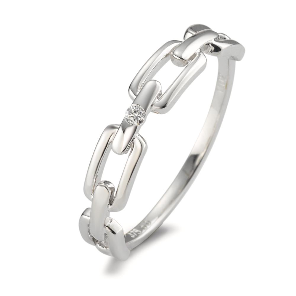 Bague Or blanc 9K Diamant 0.02 ct, brillant, w-si-594908