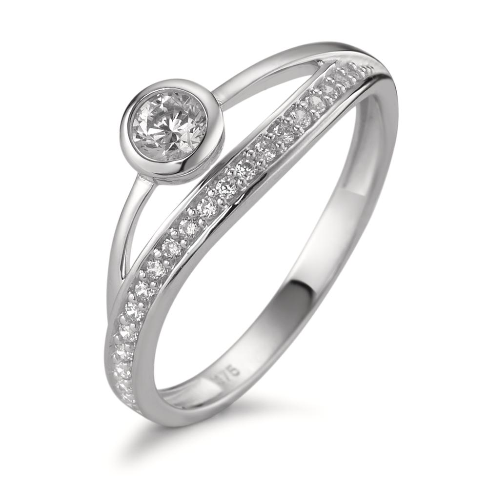 Bague Or blanc 9K Zircone 21 Pierres-594912