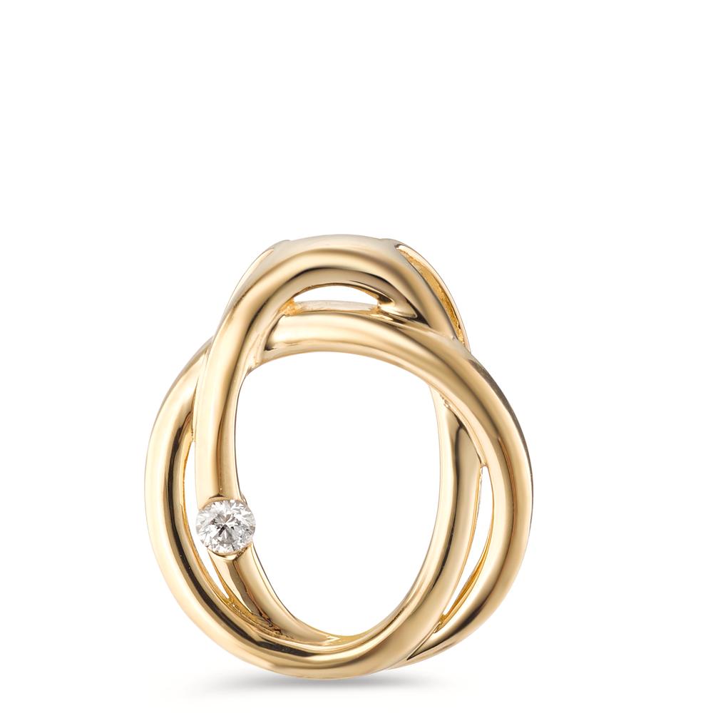 Pendentif Or jaune 18K Diamant 0.05 ct, brillant, w-si-594922