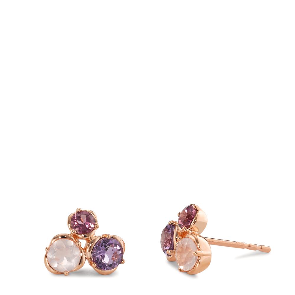 Clous d'oreilles Or rouge 18K Améthyste Ø9 mm-594963