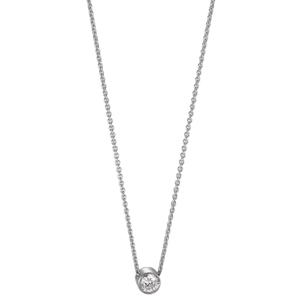 Collier Or blanc 18K Diamant 0.06 ct, w-si 40-42 cm-595003
