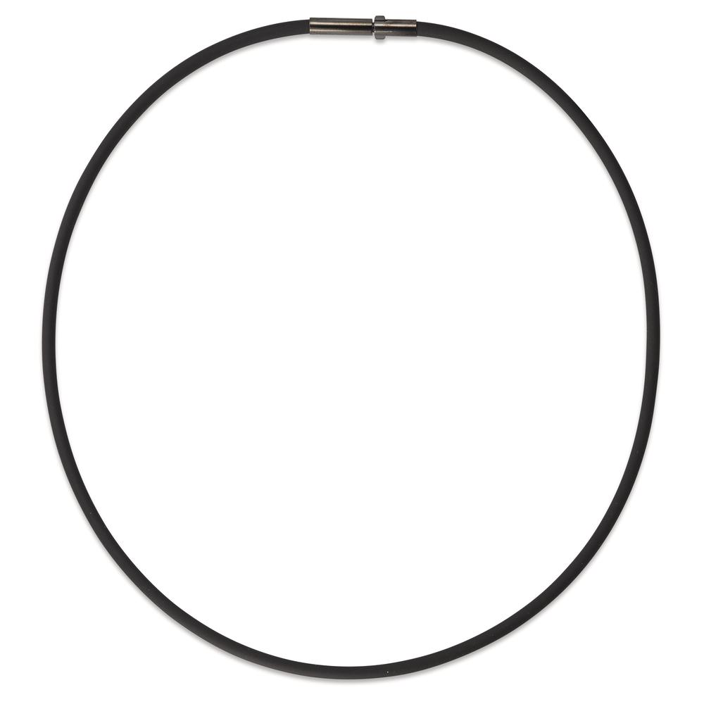 Kautschuk Collier Nexus Ø3mm mit schwarzem Clipverschluss, 50cm-595038