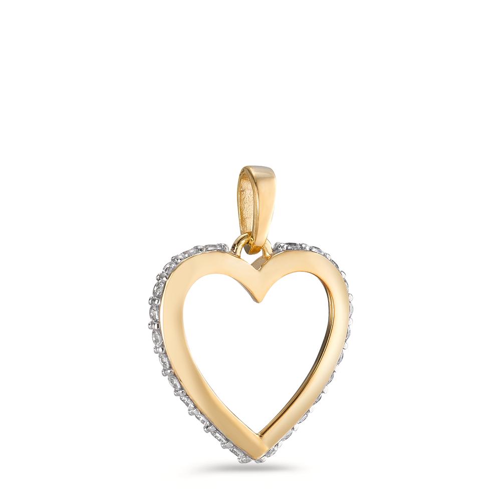Pendentif Or jaune 9K Zircone-595074