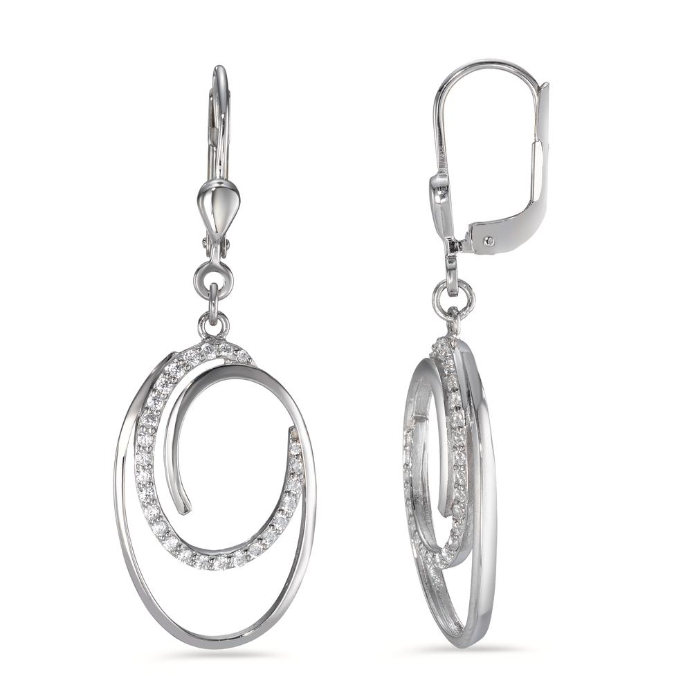Pendant d'oreilles Argent Zircone 50 Pierres Rhodié-595088
