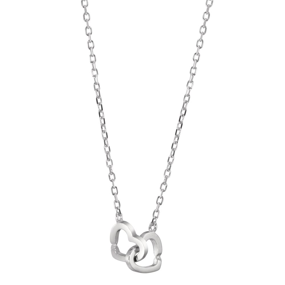 Collier Argent Rhodié Coeur 40-45 cm-595145