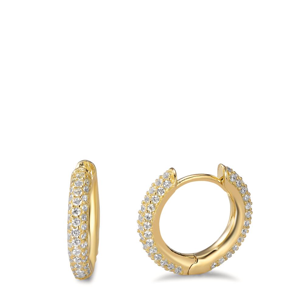 Créoles à charnières Argent Zircone jaune Plaqué or-595374