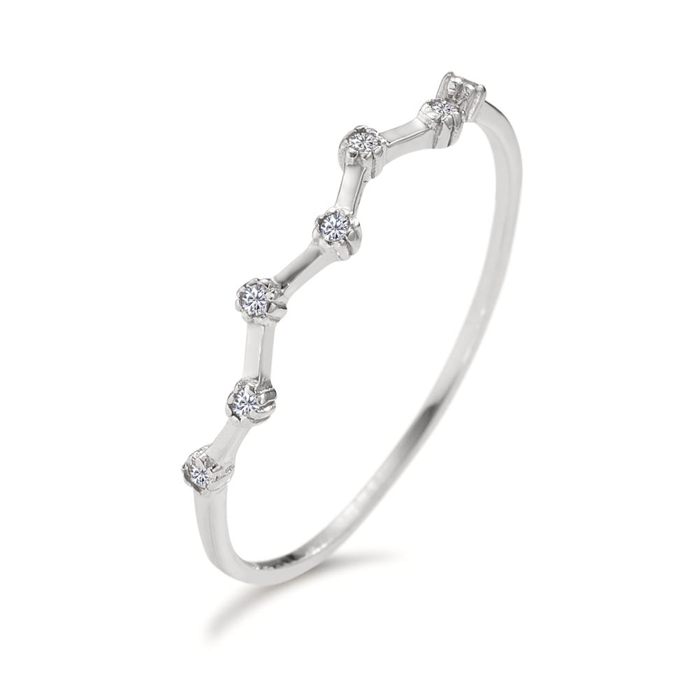 Bague Argent Zircone 7 Pierres Rhodié-595456