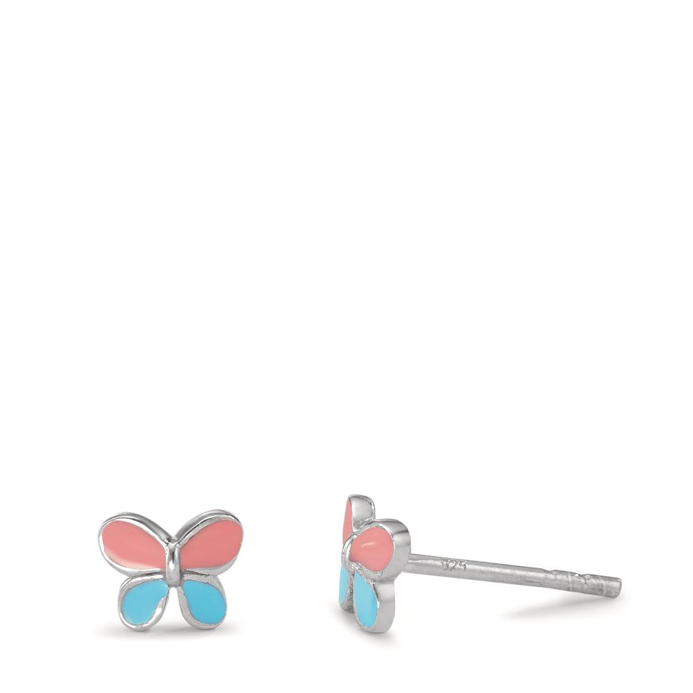 Clous d'oreilles Argent Rhodié Papillon Ø5 mm-595463