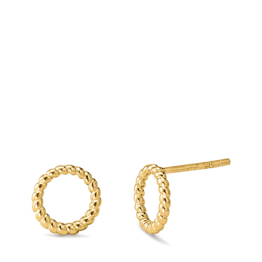 Clous d'oreilles Argent jaune Plaqué or Ø10 mm-595481