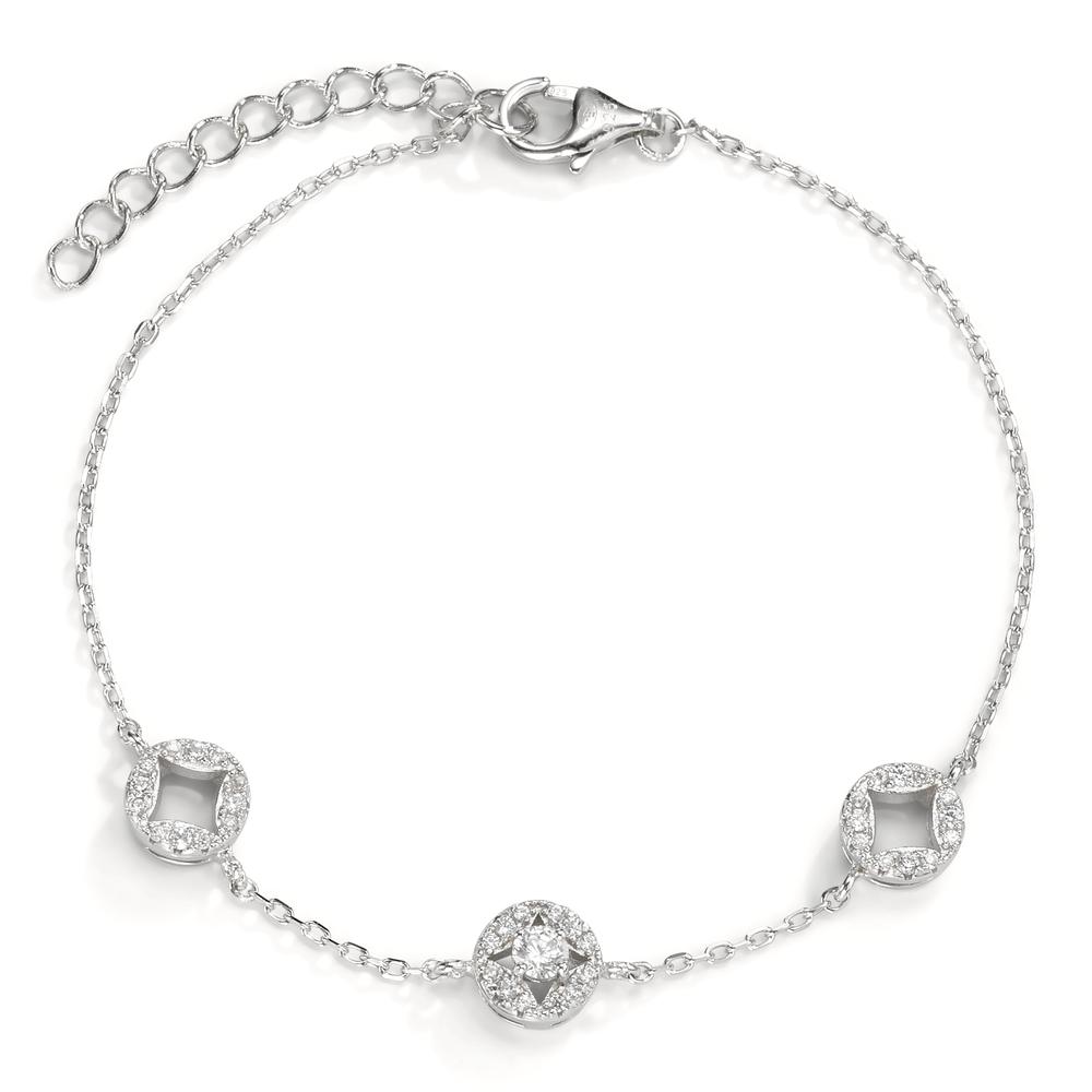 Bracelet Argent Zircone Rhodié 17-20 cm-595522