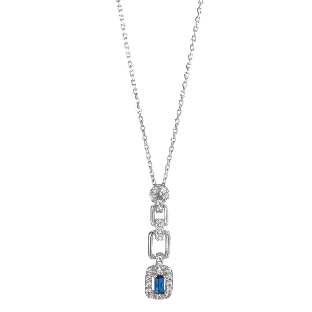 Collier Argent Zircone Rhodié 39-44 cm-595551