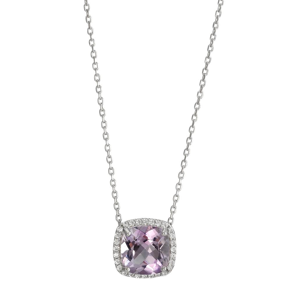Collier Argent Améthyste Rhodié 40-45 cm-595566