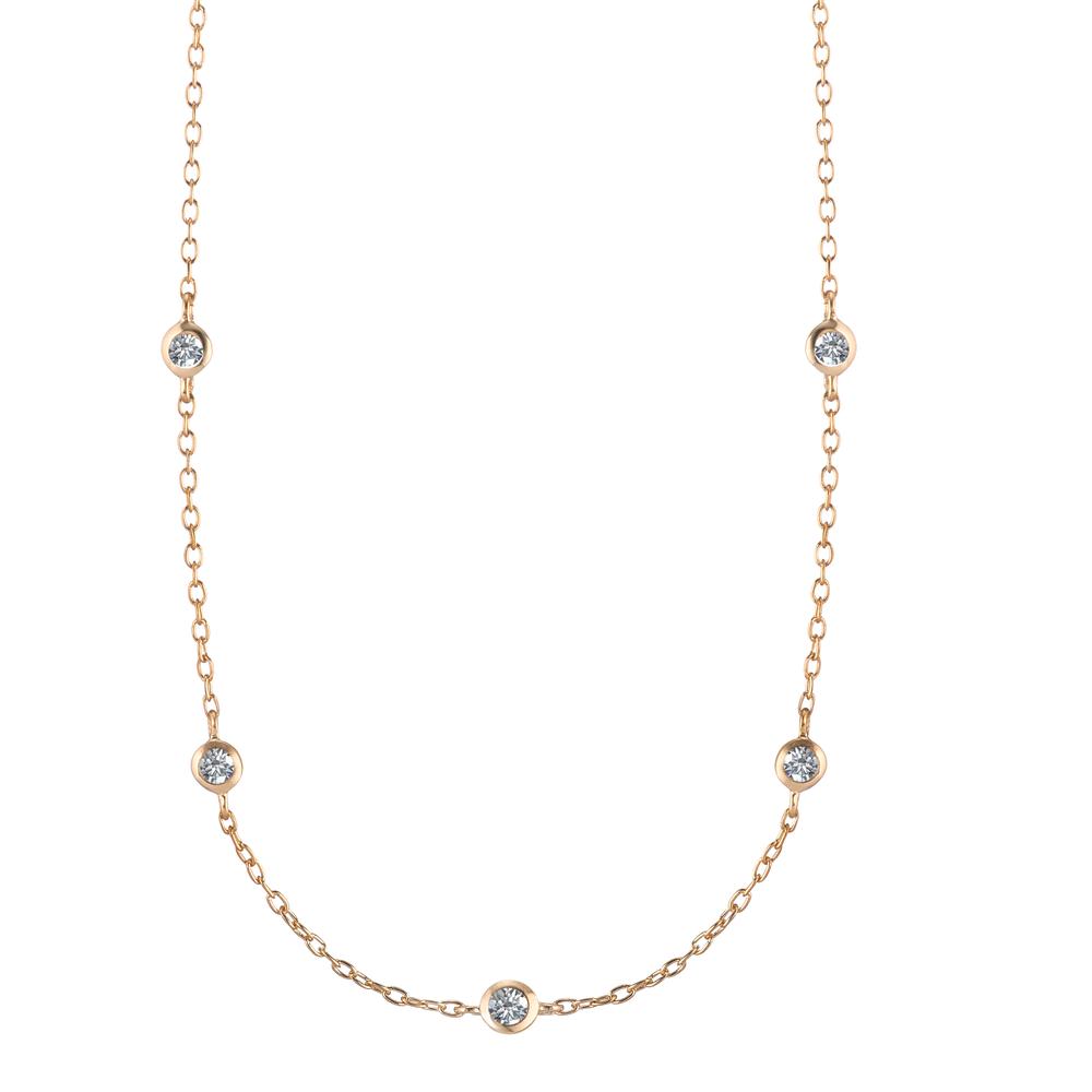Collier Bronze Zircone 5 Pierres jaune Plaqué or 40-45 cm-596143