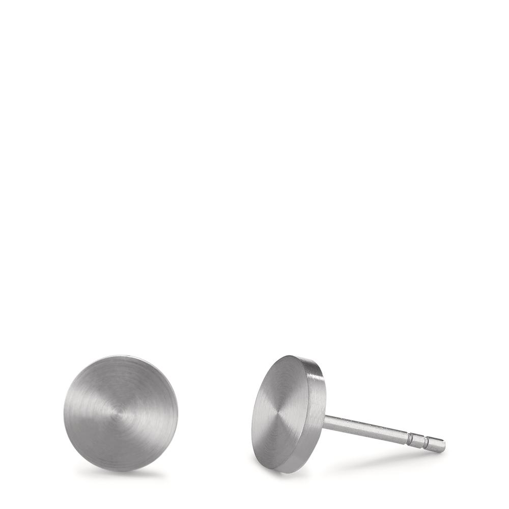 Clous d'oreilles Acier inoxydable gris PVD Ø8 mm-596161