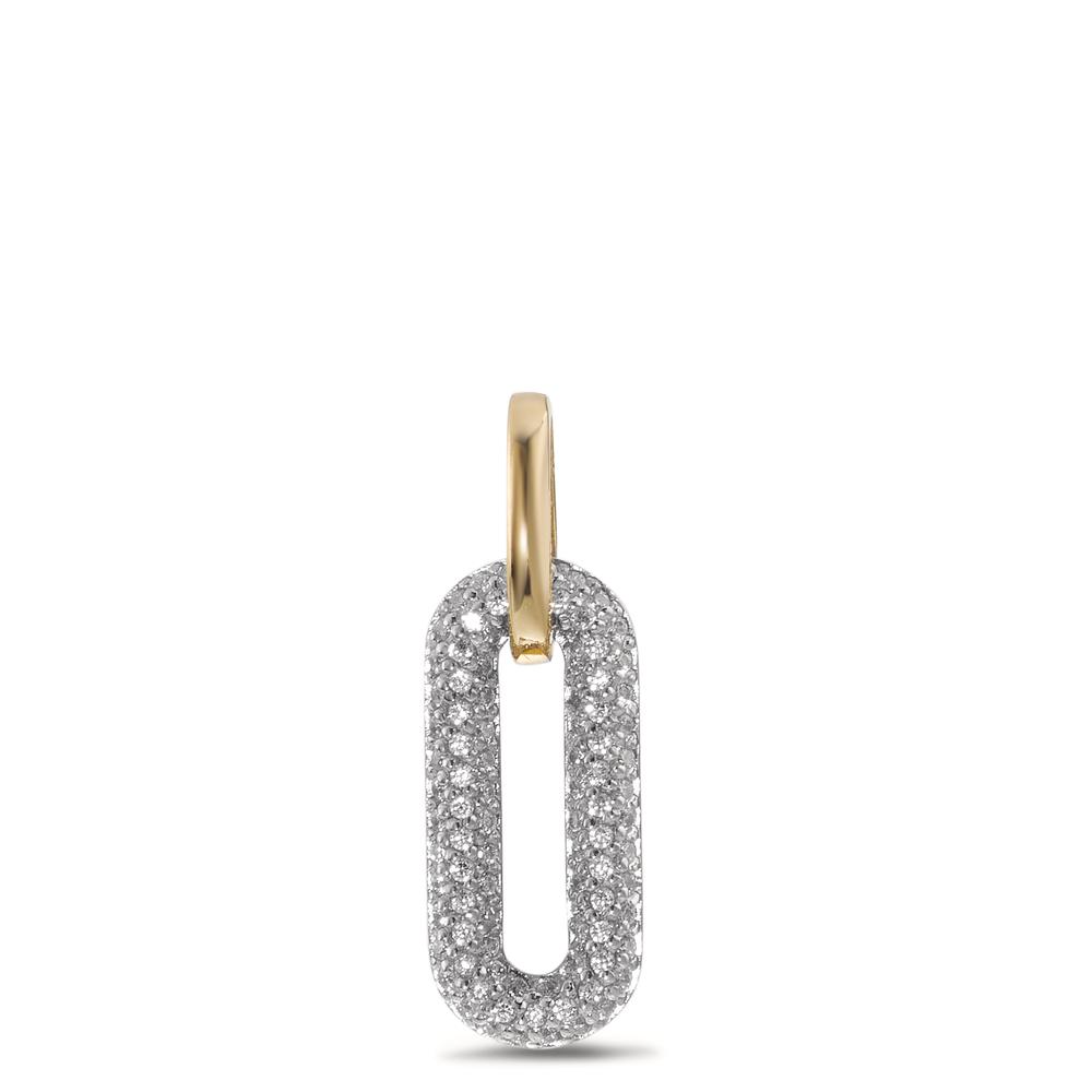 Pendentif Or jaune 9K Zircone-596205