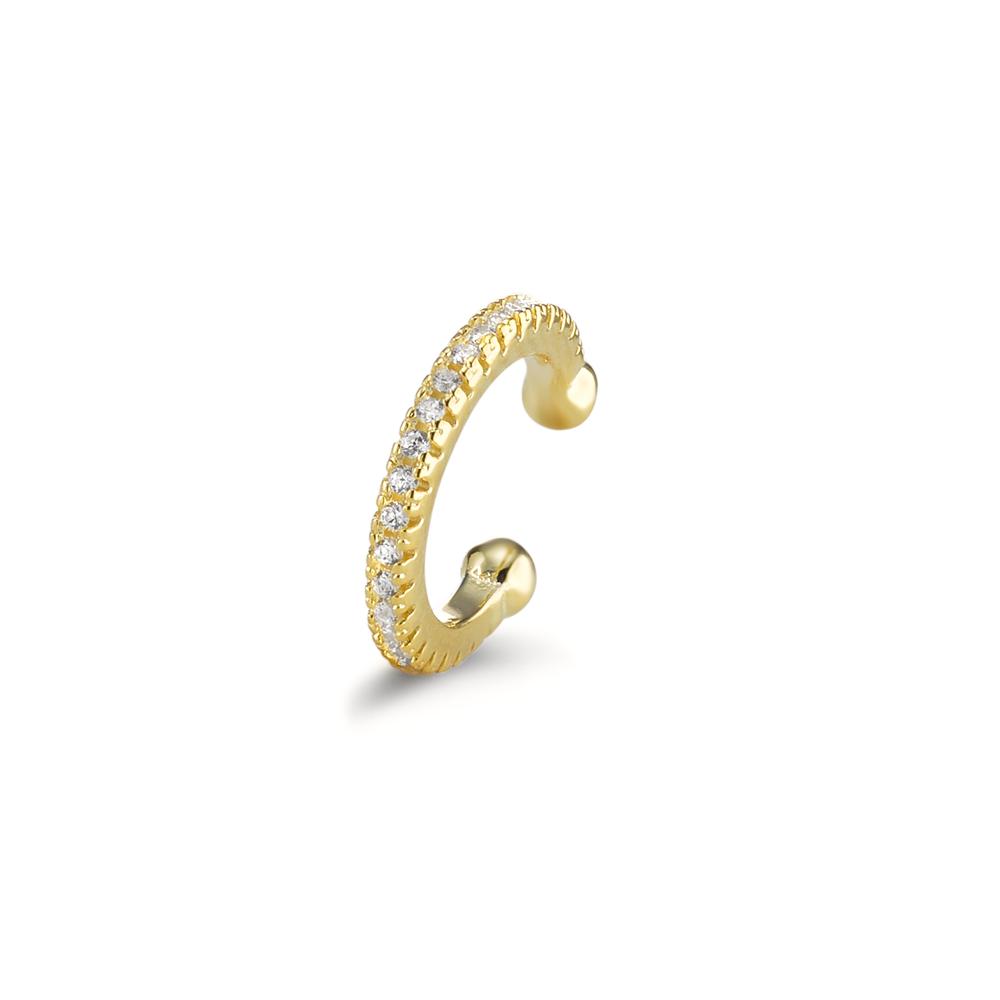 Ear cuff Argent Zircone jaune Plaqué or Ø12 mm-596274
