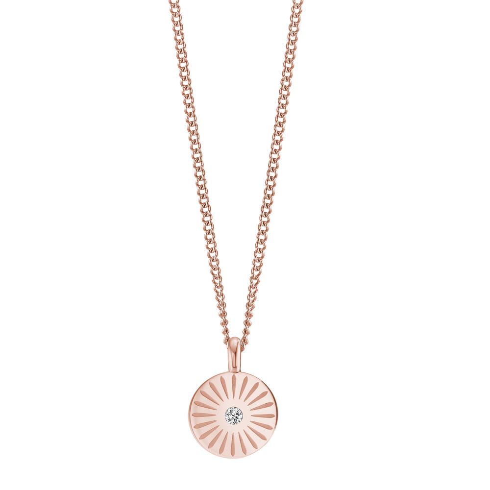 Collier Acier inoxydable Zircone rosé PVD 45 cm Ø11 mm-596317