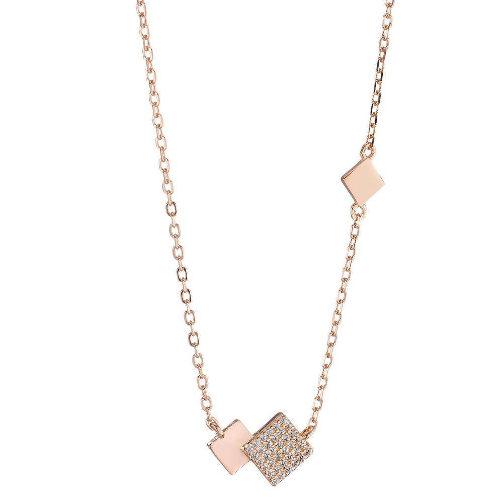 Collier Argent Zircone rosé Plaqué or 40-45 cm-596364