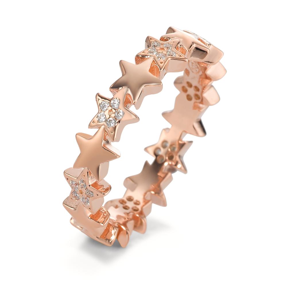 Bague Argent Zircone rosé Plaqué or Étoile-596403