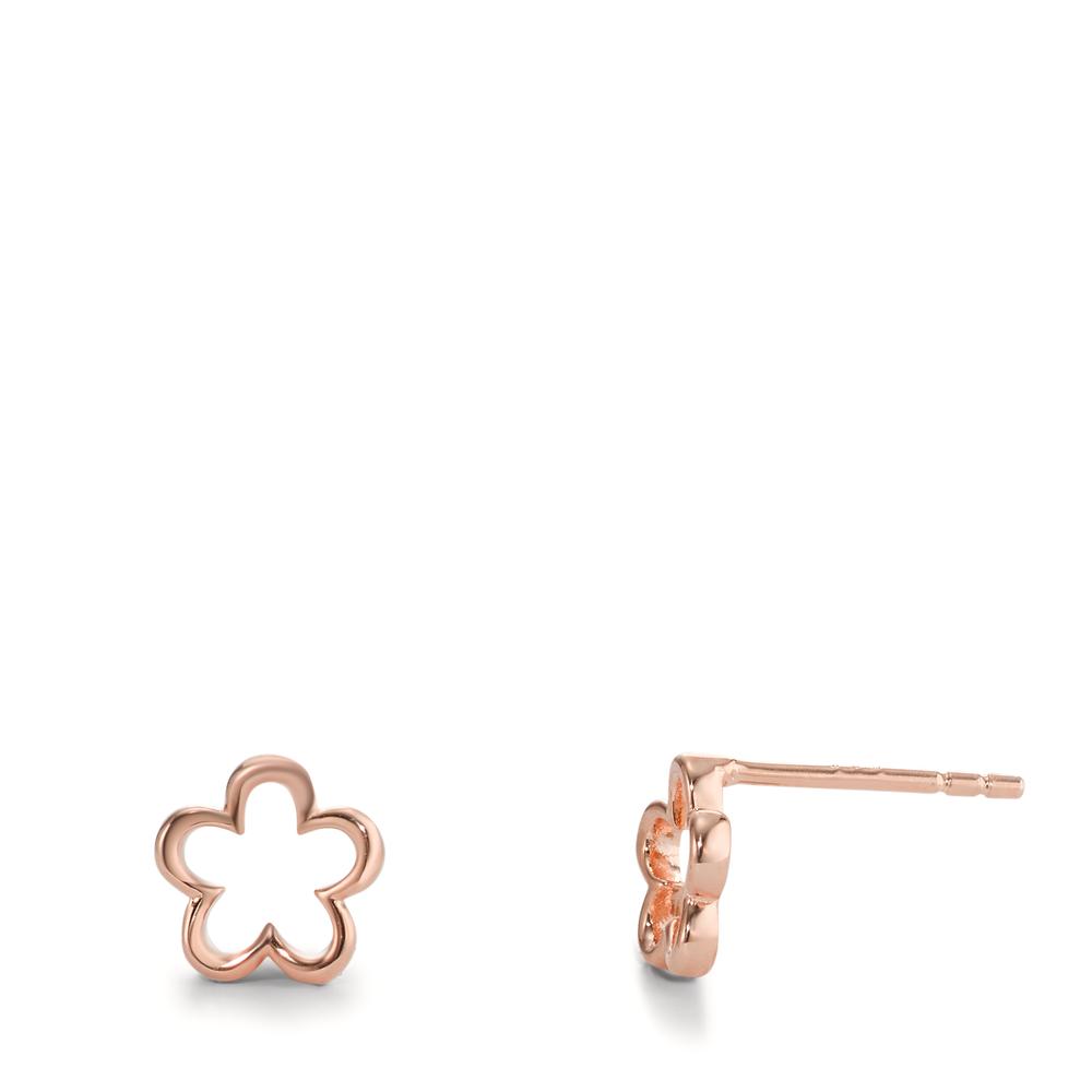 Clous d'oreilles Argent rosé Plaqué or Fleur Ø8 mm-596424