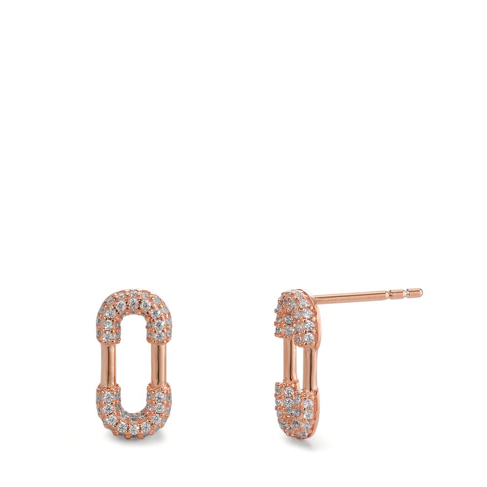 Clous d'oreilles Argent Zircone rosé Plaqué or-596439