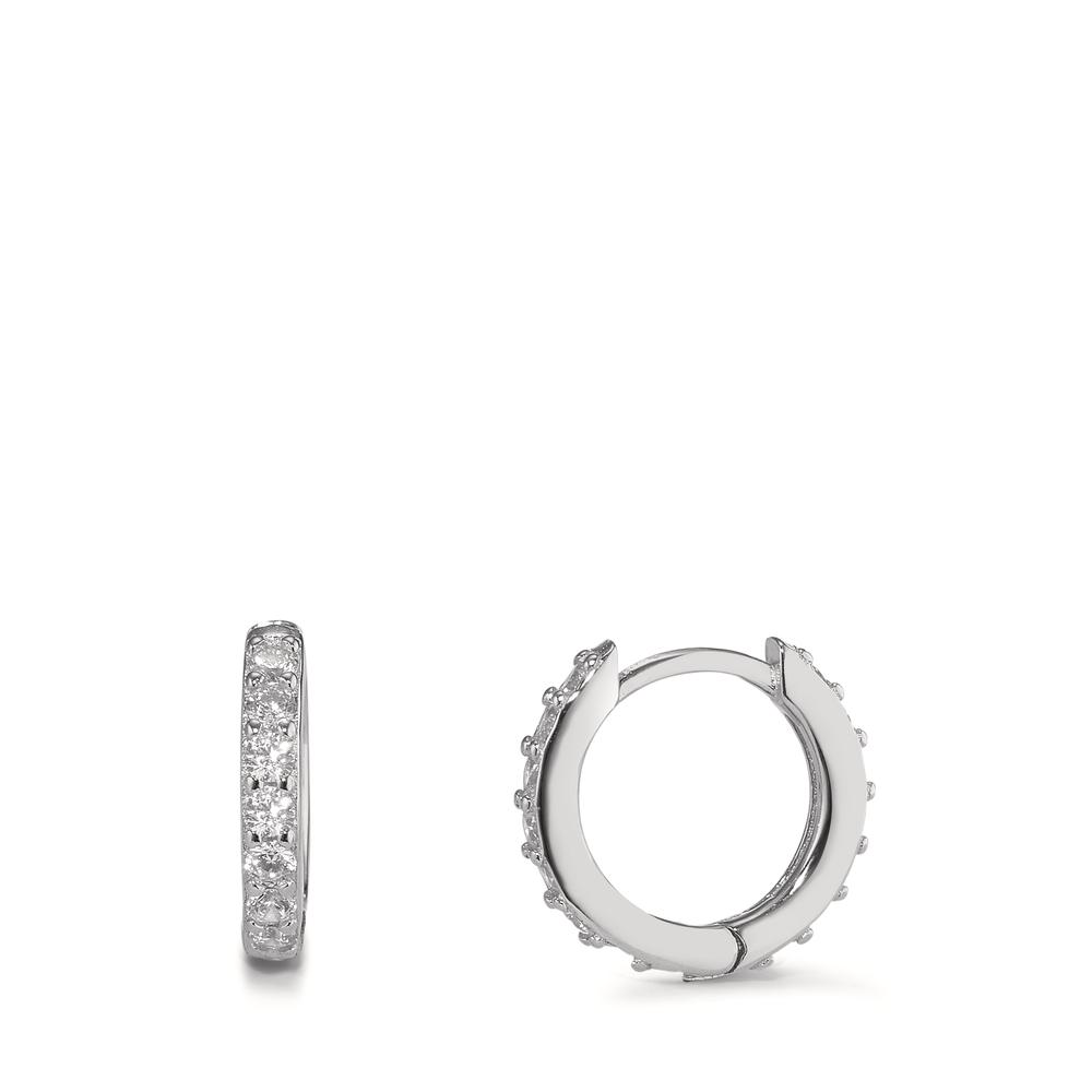 Créoles à charnières Argent Zircone 28 Pierres Rhodié-596474