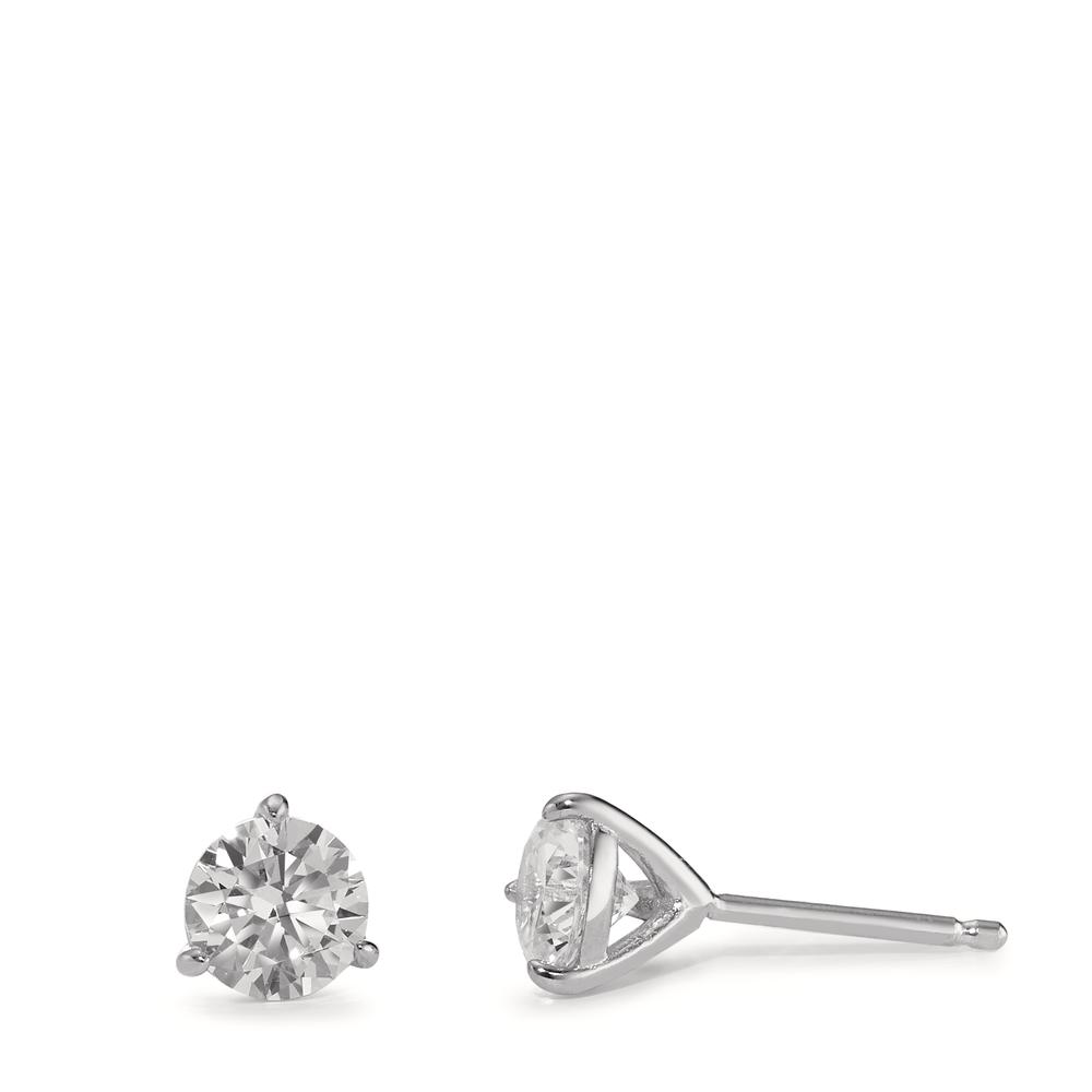 Clous d'oreilles Argent Rhodié Ø6.5 mm-596666