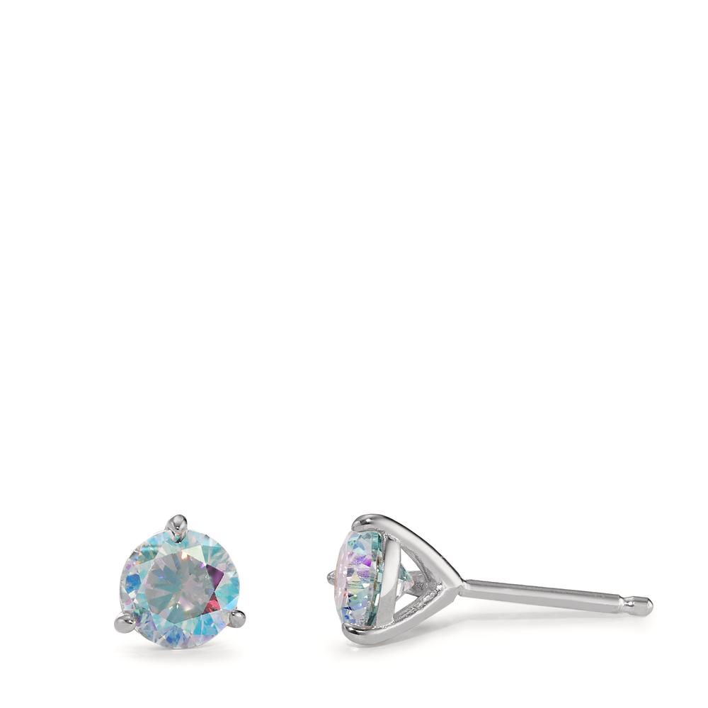 Clous d'oreilles Argent Rhodié Ø6.5 mm-596667