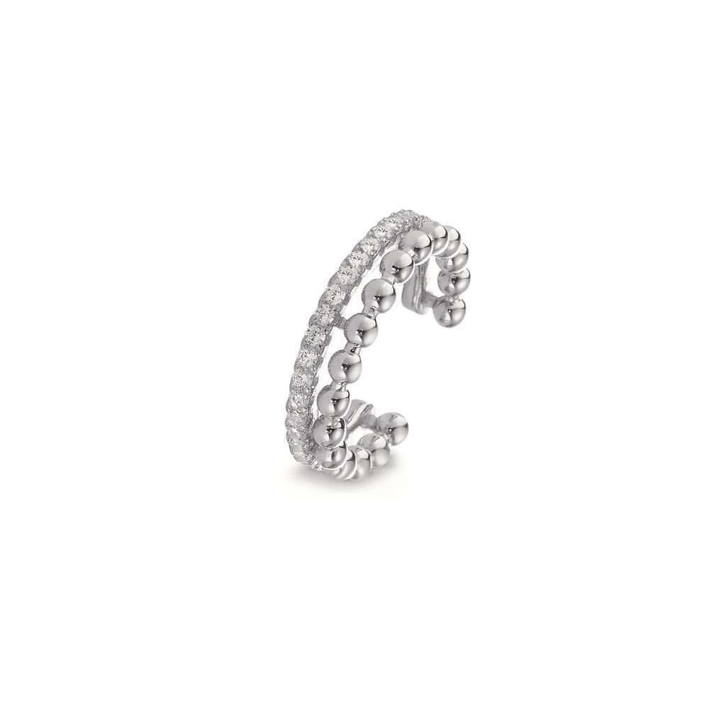 Ohrklemme Silber Zirkonia rhodiniert Ø14 mm-596692