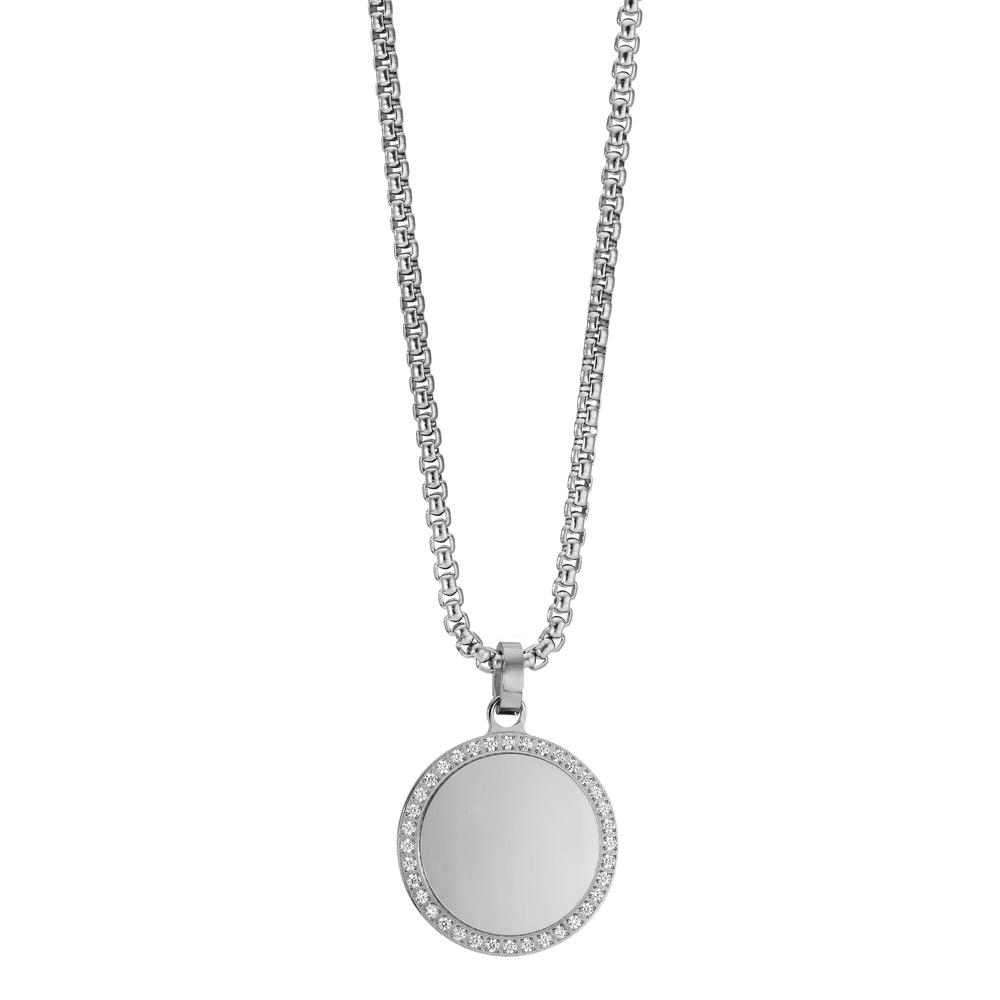 Chaînette avec pendentif Acier inoxydable Zircone 45 cm Ø20 mm-596796