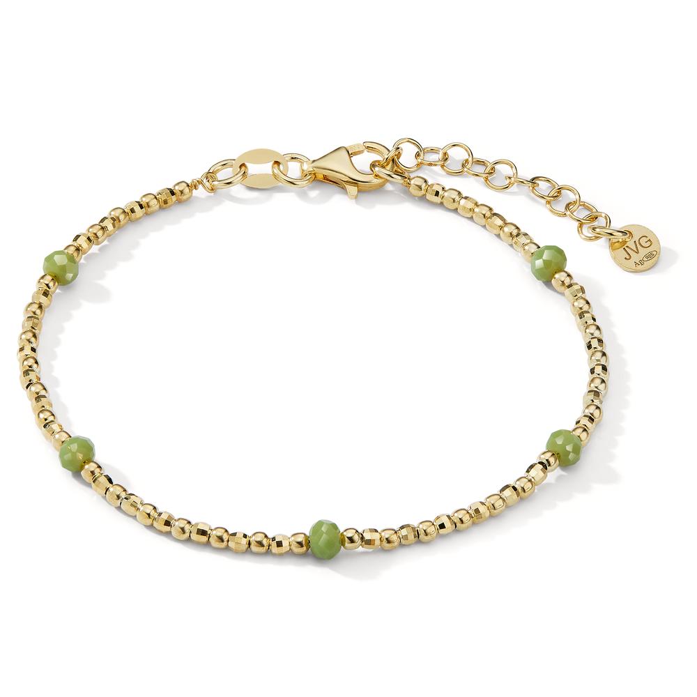 Bracelet Argent Cristal 5 Pierres jaune Plaqué or 16-19 cm-596822